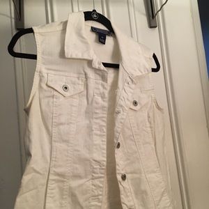 COPY - Charter Club White Denim Vest